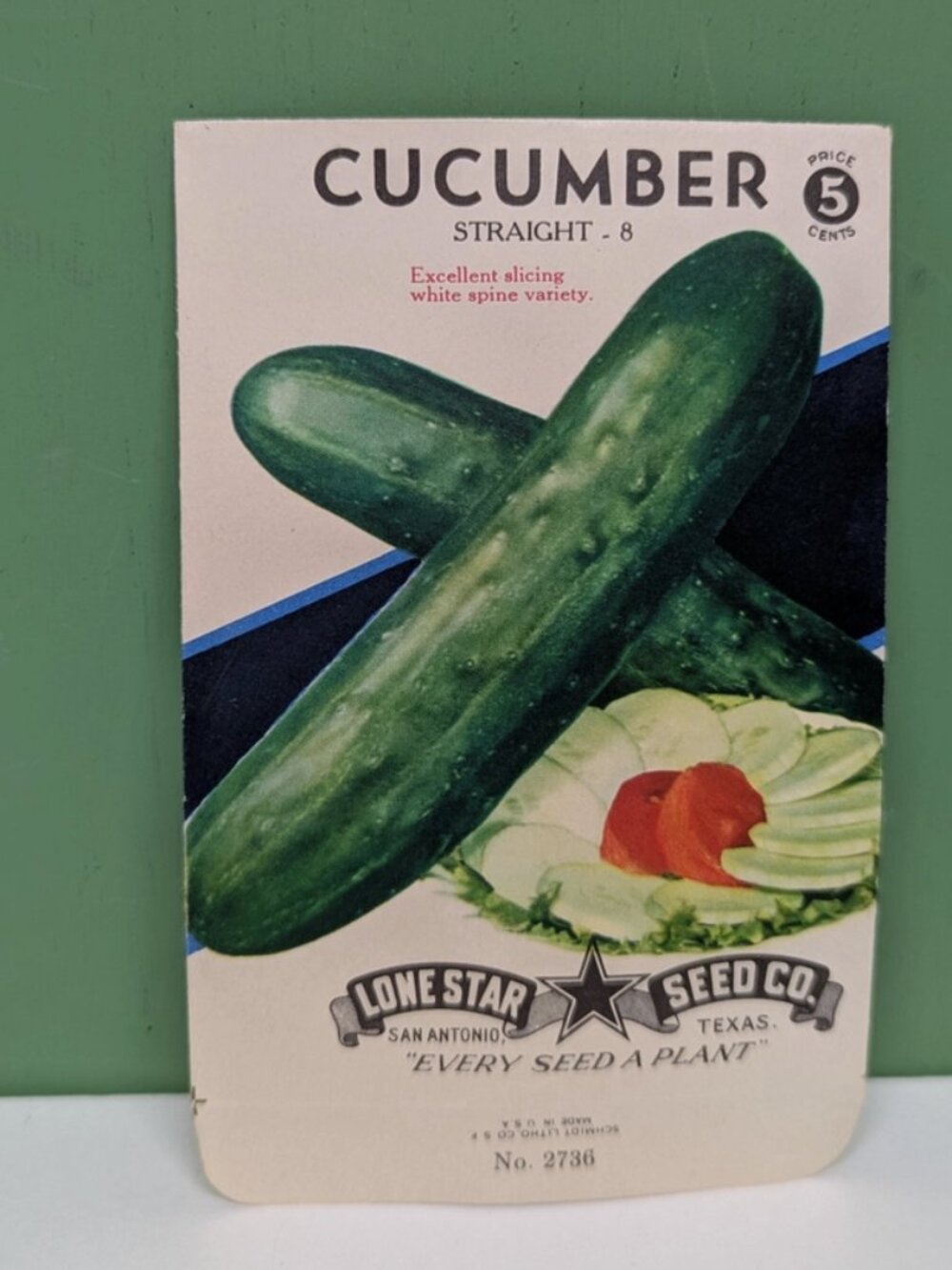 Vintage Cucumber Empty Seed Packet set of 4 NOS New Old Stock